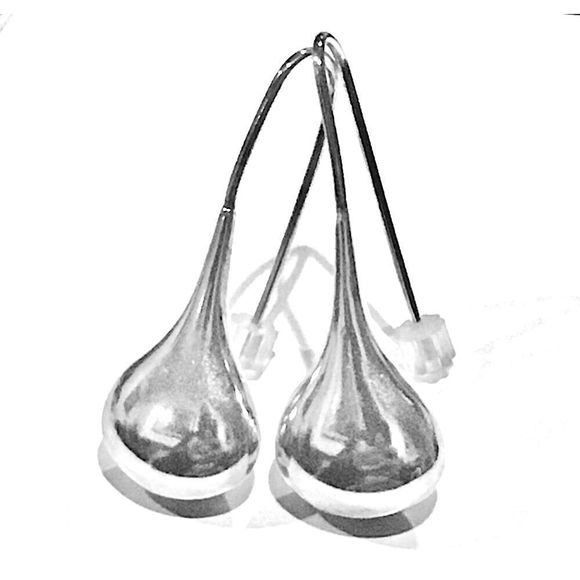 Sterling Silver 925 Tear Drop Earrings - Picture 7 of 8